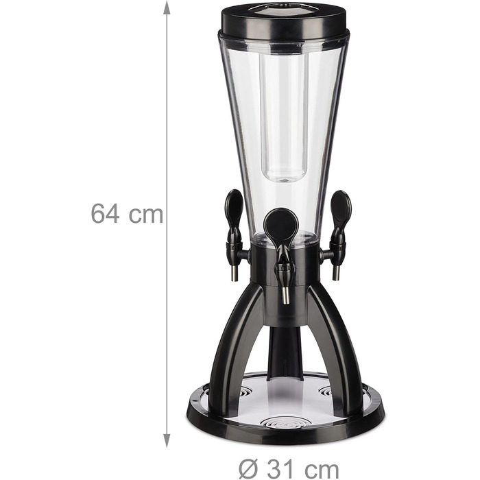 Диспенсер для напоїв з 3 кранами 4 л Relaxdays