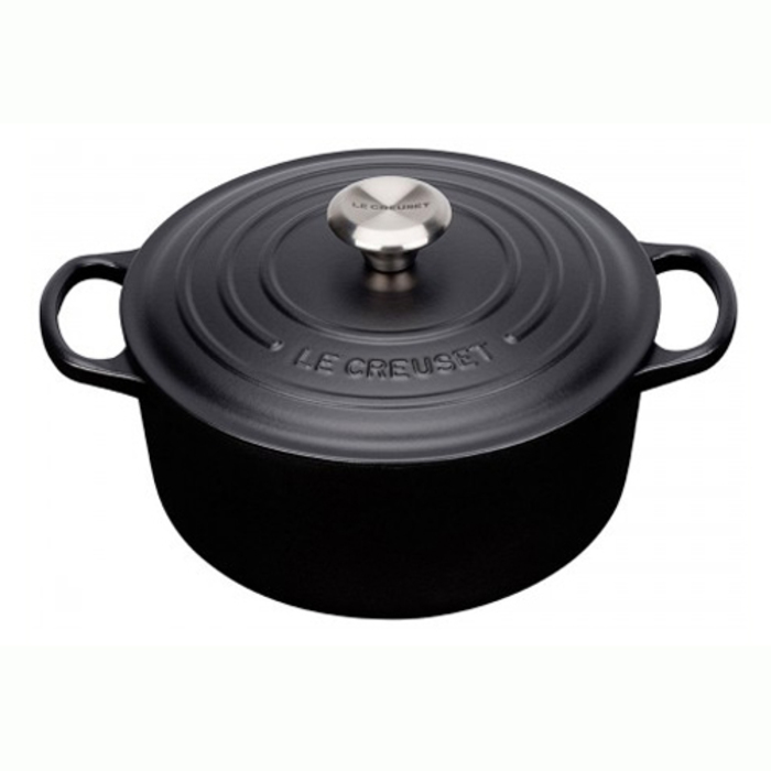 Каструля / жаровня з кришкою 28 см, чорний матовий Le Creuset