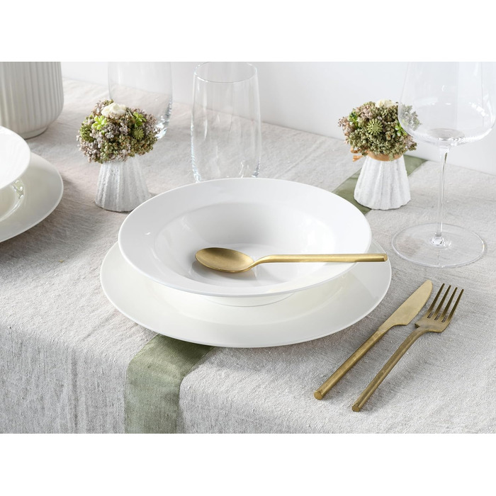 Набор тарелок на 6 персон, 12 предметов, белый Fleur Royal Creatable