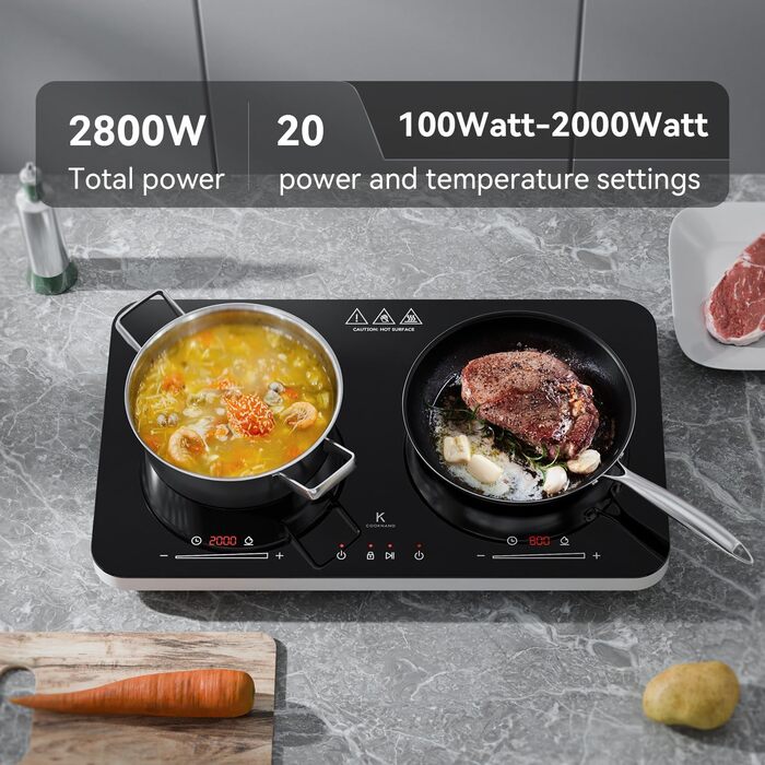 Индукционная варочная поверхность на 2 конфорки 3600 Вт COOKNANO