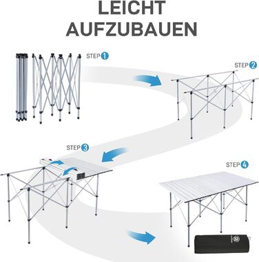 Складной кемпинговый стол белый EVER ADVANCED