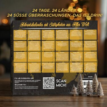 Адвент-календар 2025, снеки Worldwide Sweets 24 х 20 г, MeerBach & Rose