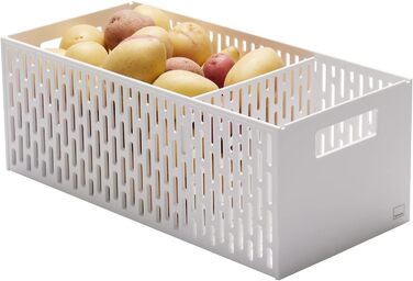 Штабельований овочевий кошик для овочів Yamazaki, пластиковий, (один розмір, білий)