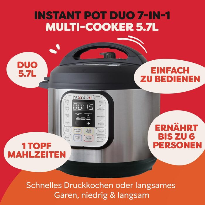 Електрична мультиварка 5,7 л 1000 Вт Instant Pot