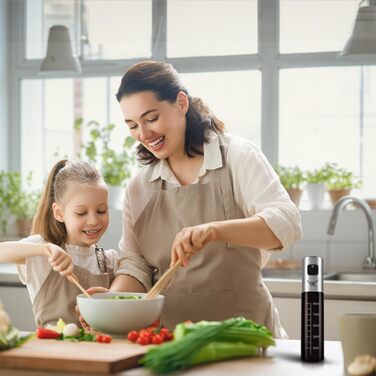 Масляний розпилювач VALUXE для кулінарної олії та оцту зі склом для захисту від ультрафіолету та розпилювальним фільтром - Пляшка з розпилювачем олії з нержавіючої сталі - Точний розпилювач оливкової олії, масляний розпилювач, масляний розпилювач (матова 