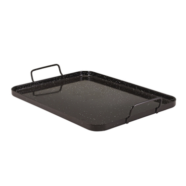 Піднос прямокутний 34*25 см, емальований, чорний, GenWare