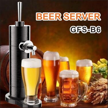 Міні-кегератор для пива система розливу з піною для домашніх барів чорний Generisch