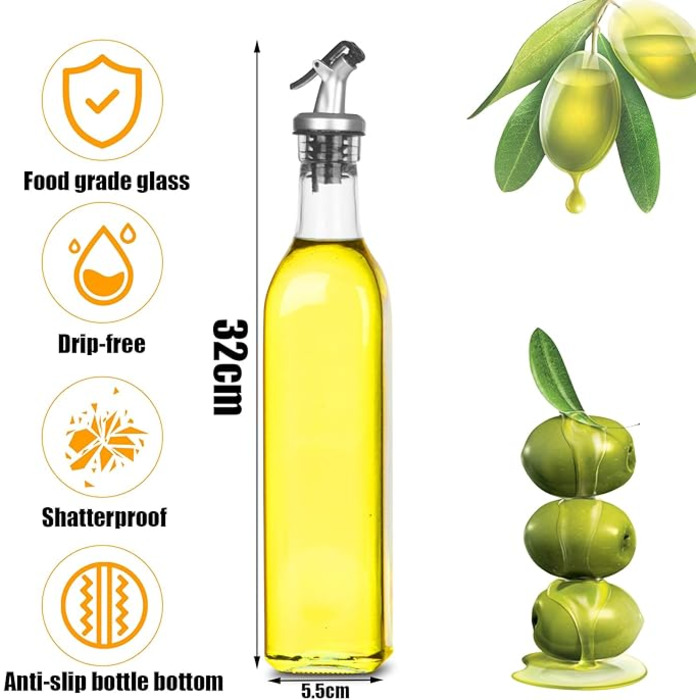 Пляшка для олії з носиком 500 мл 2 шт. Vialex