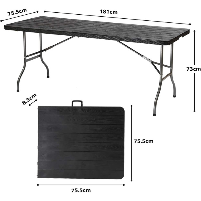 Стіл для кемпінгу 181 х 75,5 см Sekey
