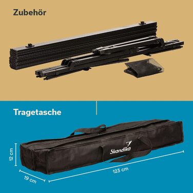 Складной кемпинговый стол 120 x 70 см черный Skandika