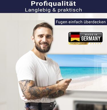 Кухонний фартух Timalo зі скляним виглядом Північне море, очерет, захід сонця, океан, солома 2-мм акрилове скло Бризкозахисна стінка для плити, скляний кухонний фартух, акрилові скляні стінові панелі, захисна панель для фартуха (200 x 58 см, 304- Beach)