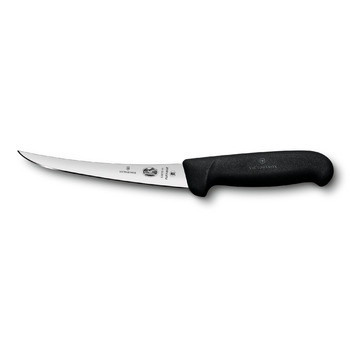 Кухонный нож Victorinox Fibrox Boning Flex лезвие 15см узкое с черным цветом. Ручка