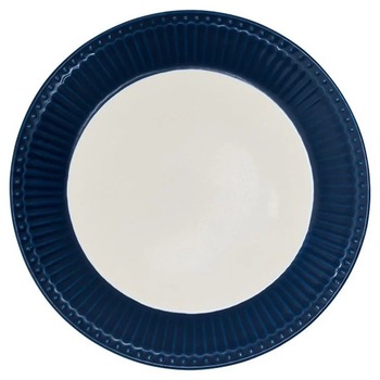 Тарелка для завтрака 23,5 см, темно-синяя Alice GreenGate
