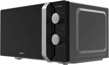 Мікрохвильова піч Cecotec Inverter - об&39єм 19 л - розморожування, нагрівання та приготування - інвертор Proclean 5010. 700 Вт, 5 рівнів потужності, світлодіодний дисплей, поворотний стіл 245 мм, таймер, 8 програм (чорна, ручна)