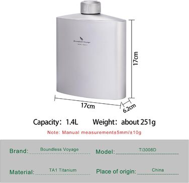 Фляга з антиковзною кришкою для кемпінгу 1,4 л Boundless Voyage