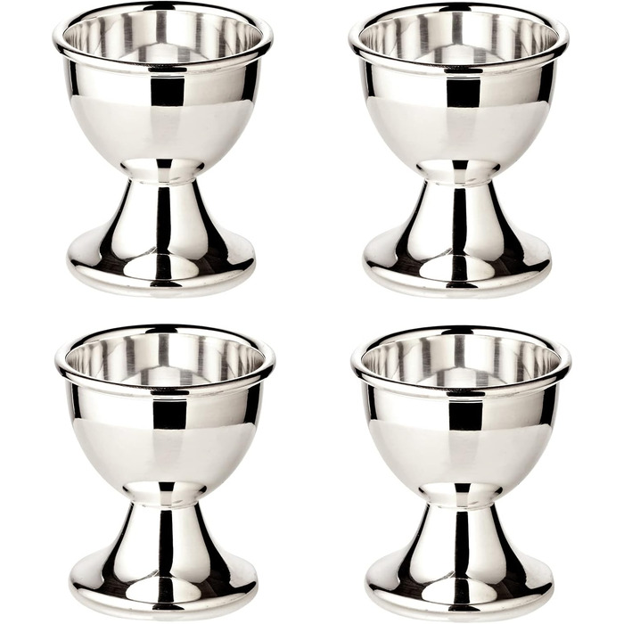 Підставки для яєць EDZARD Classo (висота 5 см), сильно посріблені, класична форма, срібні підставки для яєць на сніданок, пасхальні, для сніданку (2 шт.) (4 шт.)