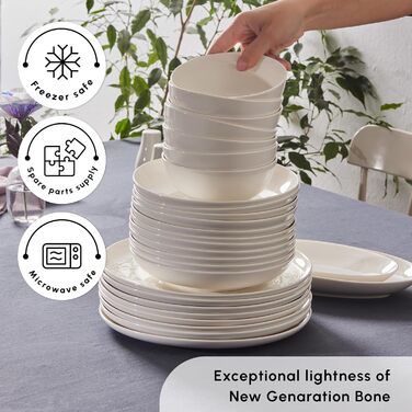 Набор посуды из 41 предмета на 12 персон New Generation Bone - Изысканный набор для изысканной посуды