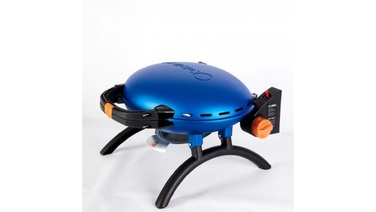 КОМПЛЕКТ Портативний переносний газовий гриль O-GRILL 500, синій  + шланг в подарунок! Код: 011673