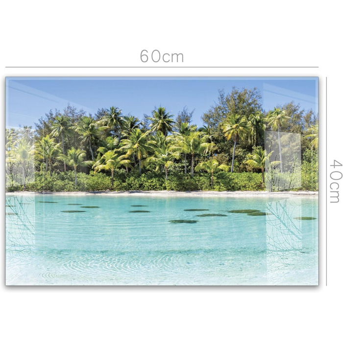 Кухонний фартух timalo зі скляним виглядом Північне море, очерет, захід сонця, океан, солома 2 мм акрилове скло Бризокості для плити, кухонний скляний фартух, акрилові скляні стінові панелі, захисна панель для фартуха (60 x 40 см, 301- Морський)