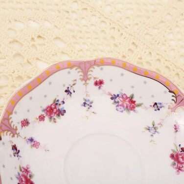 Набор чашки и блюдца 220 мл темно-розовая fanquare