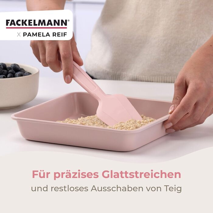Силиконовая лопатка-скребок для теста 28 см, пастельно-розовый Pamela Reif Fackelmann