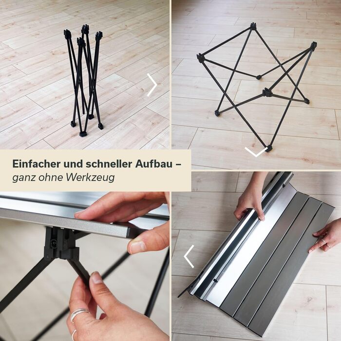 Компактный алюминиевый стол для кемпинга Skandika