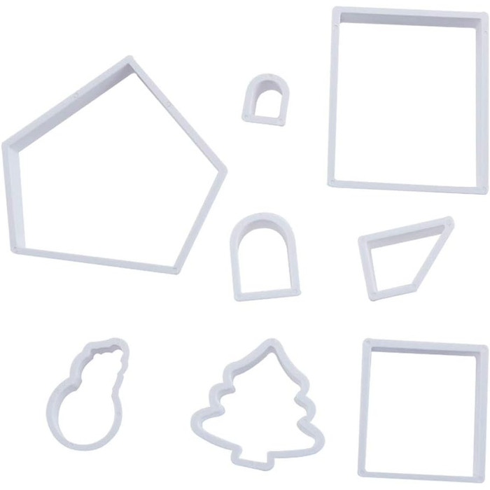 Набір з 8 форм для печива Пряниковий будиночок, пластик Cabilock