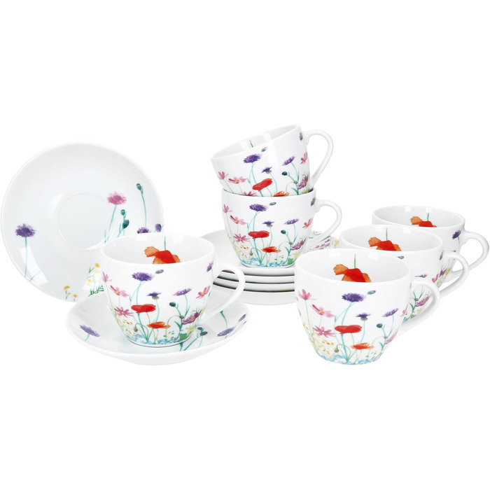 Кавові чашки з блюдцями для 6 осіб 190 мл MamboCat