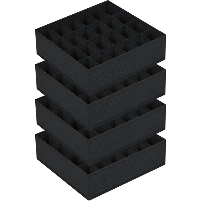 Органайзер для одягу на 24 відділення, набір 4 предмети, чорний Homsorout