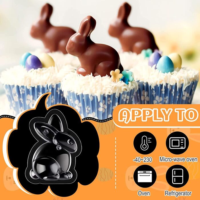 Елементна форма для виготовлення шоколадних пасхальних яєць з формою для випічки у формі пасхального зайчика, форма для пасхального 3D динозаврового яйця у формі страусиного яйця, форма для пасхального шоколадного яйця, ливарна форма, інструмент для випіч