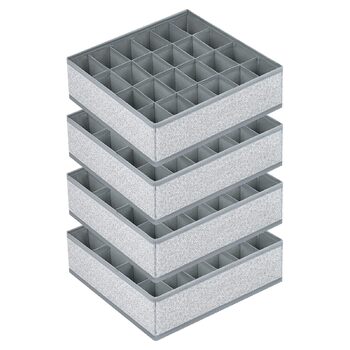 Органайзер для одягу на 24 відділення, набір 4 предмети, текстурований сірий Homsorout