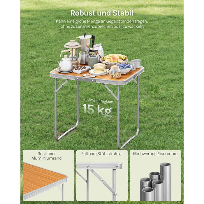 Кемпинговый стол 70 x 50 x 60 см WOLTU