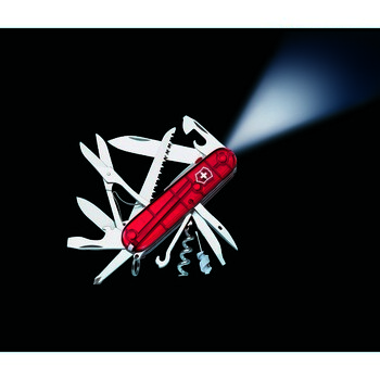 Нож Victorinox Huntsman Lite 91мм/21funk/красный прозрачный
