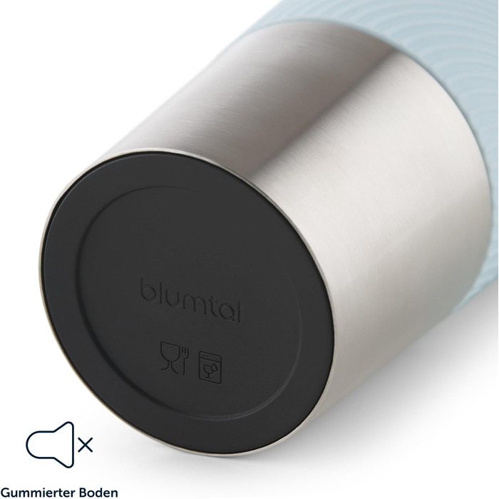 Термокружка Blumtal - Дорожня кружка з нержавіючої сталі - Герметична ізольована кружка для гарячих/холодних напоїв - Отвір для пиття на 360 - Термокружка із швидким закриттям - Кавова кружка - Рожева (350 мл, 04 - Світло-блакитний)