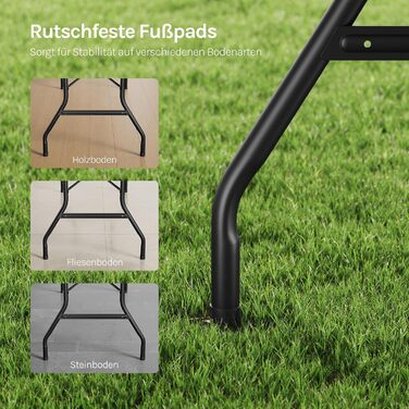 Складаний стіл для кемпінгу 180 х 74 х 74 см чорний WOLTU