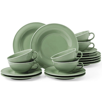 Чайный сервиз на 6 персон, 18 предметов, Beat Sage green Seltmann Weiden