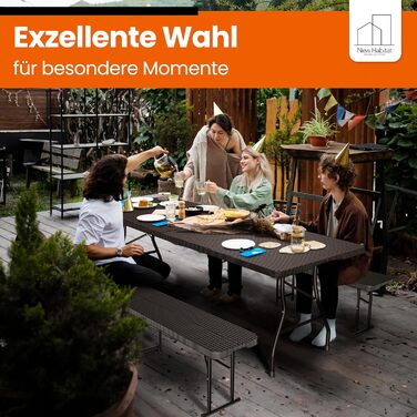 Складной набор из 3 предметов стол и скамейки NewHabitat