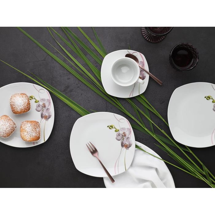 Набор посуды на 6 персон, 18 предметов Square Orchidee Creatable