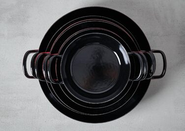 Сковорода для гурманів 26, CLASSIC - ЧОРНА ЕМАЛЬ, діаметр 26 см, висота 5,9 см, емаль, чорна, сковорода для подачі, сковорода для гурманів, індукційна, 0602-022