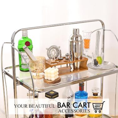 Набір для коктейлів з бамбуковою підставкою 17 предметів Eocolz