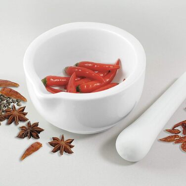 Ступка з товкачем 12 х 6,5 см, білі Fackelmann