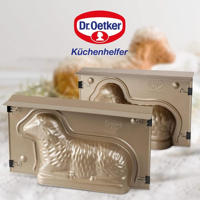 Набір з 2 форм для пасхальної випічки, ягнята Golden Easter Dr. Oetker
