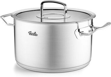 Каструля Fissler Original-Profi Collection/Нержавіюча сталь (Ø 2,1 л) зі скляною кришкою індукційна, срібляста (24 см)