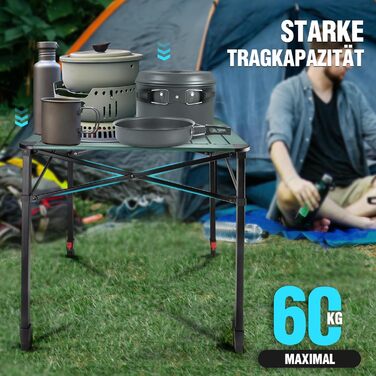 Алюминиевый раскладной стол 70 х 70 х 78 см VILLEY