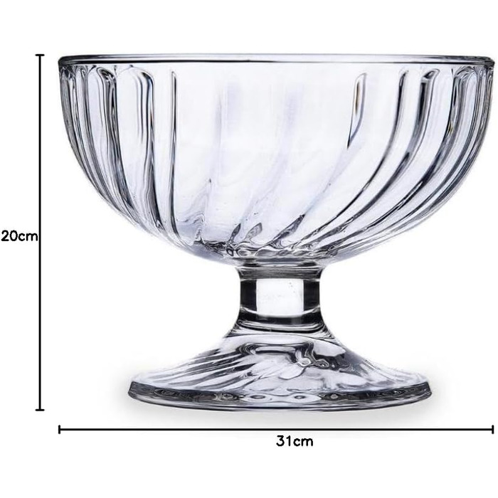 Чаша для морозива, 380 мл, скло, прозоре, 6 предметів (210 мл), 43121 Sorbet Ice Cream Bowl