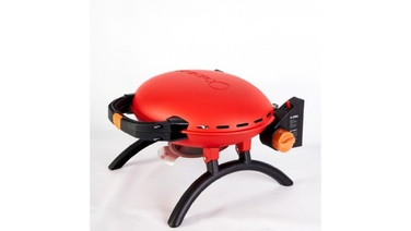КОМПЛЕКТ Портативный переносной газовый гриль O-GRILL 500, красный+шланг в подарок! Код: 011676
