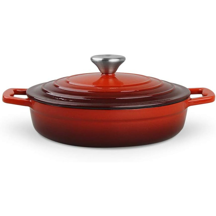 Набір чавунних каструль з кришками, 7 предметів, червоний Carl Schmidt Sohn