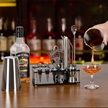 Набор для коктейлей из нержавеющей стали 15 предметов Cinnani