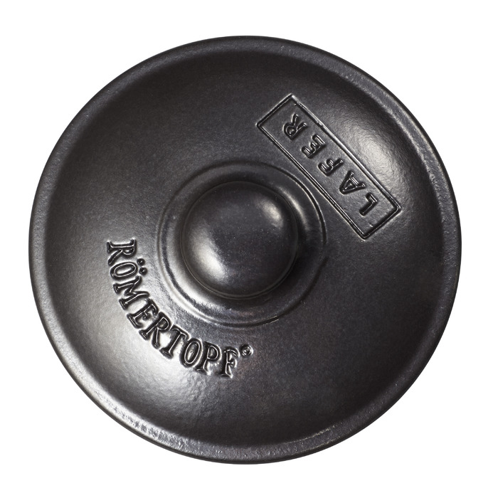Форма для запікання з кришкою маленька кругла, 12,5 см, чорна, BLACK EDITION Römertopf BBQ Römertopf