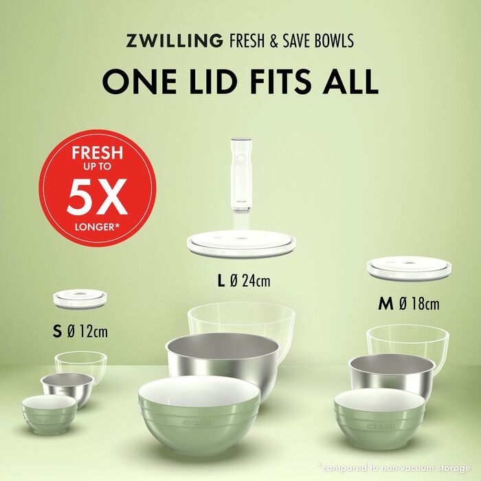 Набір для вакуумування, 5 предметів, червоний Fresh & Save Zwilling